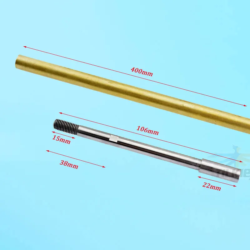 عمود مرن 6.35 مللي متر 1/4 بوصة بطول حوالي 600 مللي متر ، كابل عمود مرن 500 مللي متر ، يسار/يمين مع أنبوب نحاسي لقارب الغاز Nitro Rc