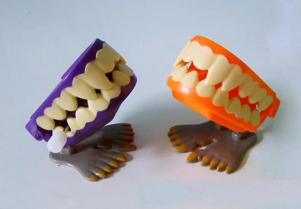 Ihope-brinquedo de 45mm para crianças, presente dental para pular no corrente, dentes fantasma de pular, brinquedo para crianças, presente para o dia dos seus sonhos