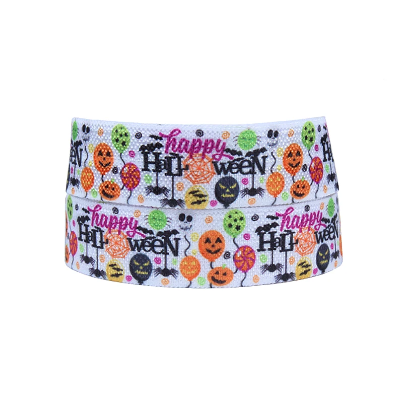 

FLRA FOE Wholesale halloween balloon foe printed fold over elastic