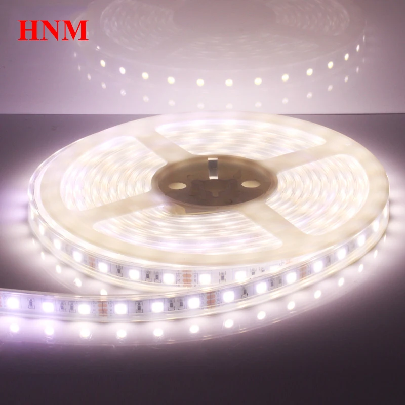 À prova d'água IP68 5M/rolo 5050 SMD 60LEDs/m Flexível LED Strip Light 12V RGB Vermelho Verde Azul Amarelo Branco Amarelo