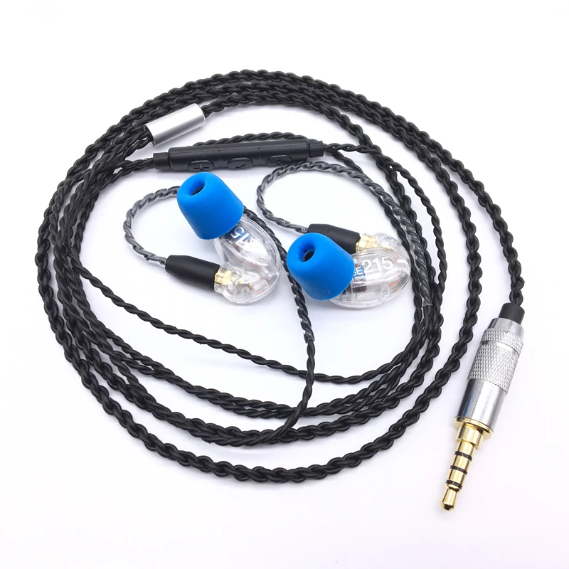 DIY SE215 HIFI Headset MMCX Upgrade Cable For Shure SE215 SE535 SE846 Earphones Headphone Cord With Mic for iphone huawei xiami