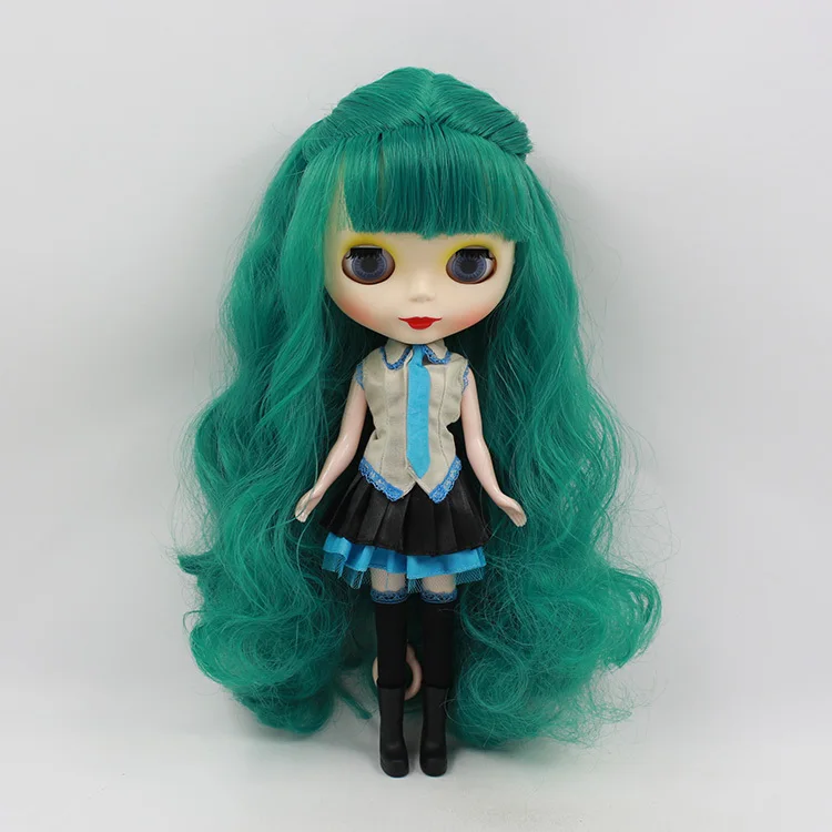 20170605 Green long hair Nude Blyth Doll, Factory doll ,big eye doll,Fashion doll Suitable For DIY Change BJD Toy For Girls