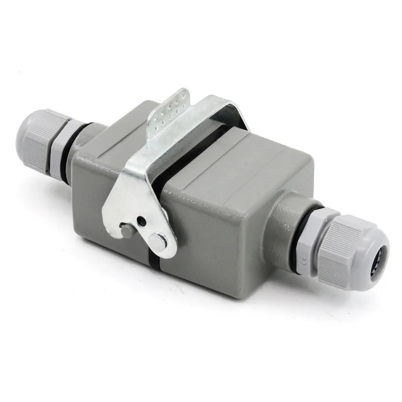 Rectangular heavy duty connector 6 core butt type He-06 waterproof socket connector for aerospace industry 16A