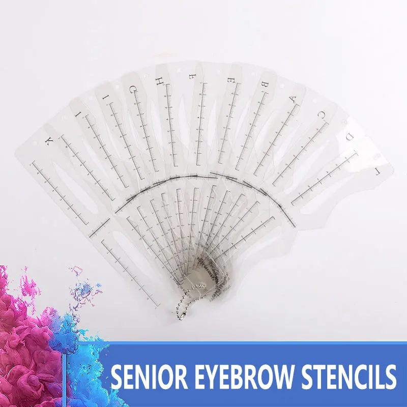 Senior different eyebrow stencil models eyebrow shaping makeup styles eyebrow templates 12 pairs with scal