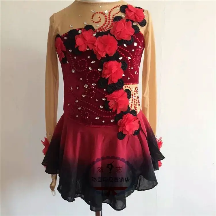 

2016 Custom Ice Skating Dresses For Girls New Brand Vogue Figure Skating Competition Dress For Women DR3047