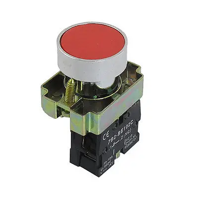 ZB2-BA42 NC Normally Closed Red Sign Momentary Push Button Switch 22mm