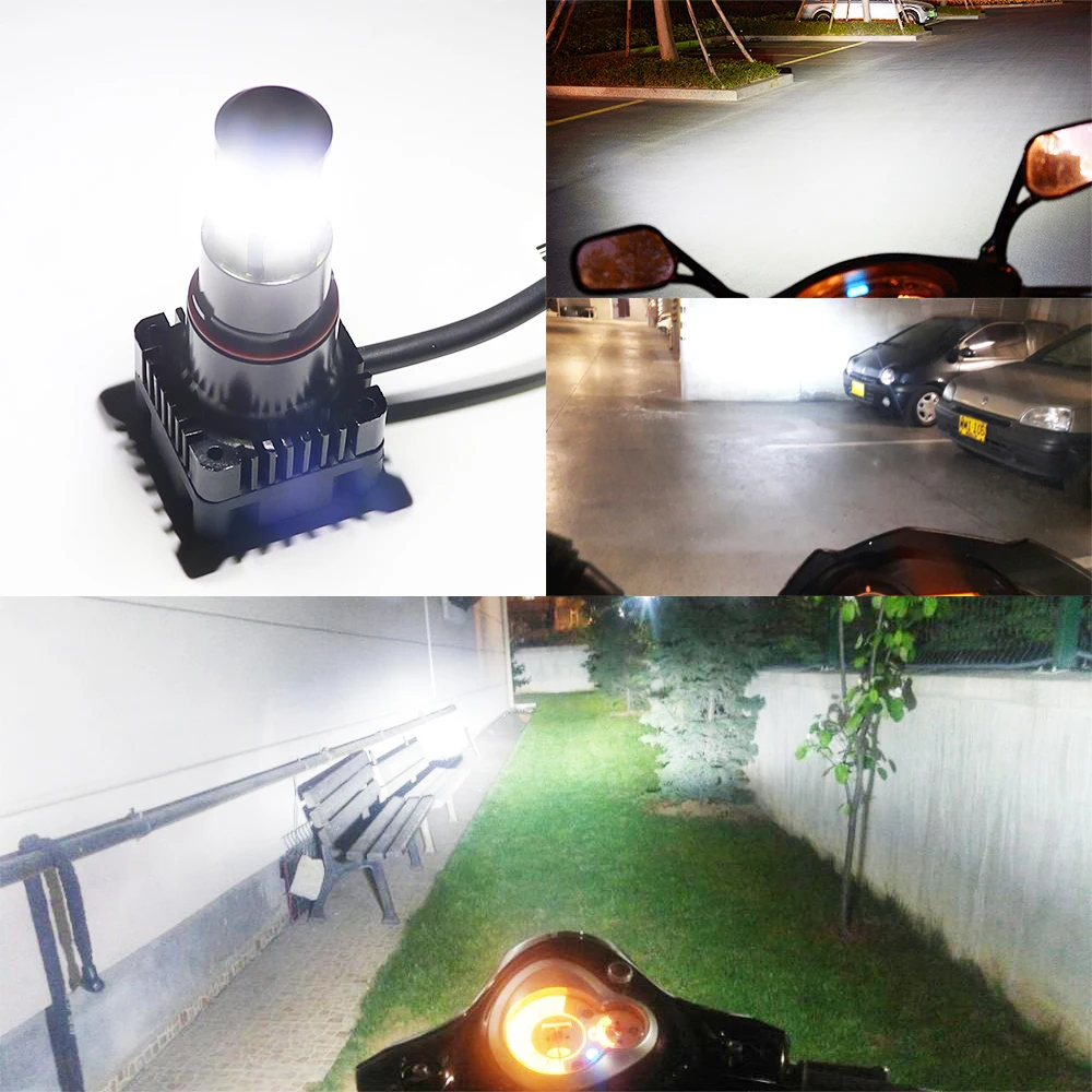 H4 LED Headlight Motorcycle Light Hi-Lo Beam 25W 5000LM COB Chip Scooter Motorbike Moto Universal Front Headlamp Driving Light