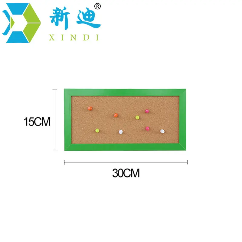 XINDI New 15*30cm MDF Frame Small Notice Bulletin Cork Board Home Decorative Memo Message Pin Board Cork Boards