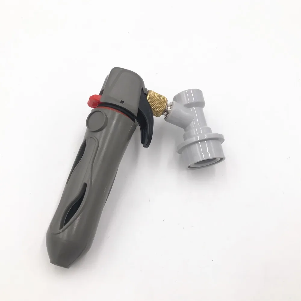 Co2 Keg Charger Injector with Ball lock Thread Gas Disconnect Portable Homebrew Draft Beer Dispensing Cornelius Soda Making