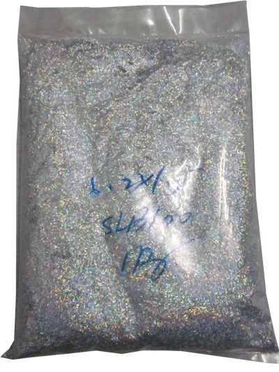 1kg foil glitter for decoration Laser Glitter Strips Flitter Bar Shape Glitter Nail Fibers Gold/Silver Tinsel Holographic