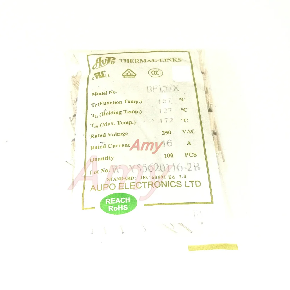 100pcs/lot  temperature fuse BF157X Tf 157 degrees 16A 250V RY157 original authentic