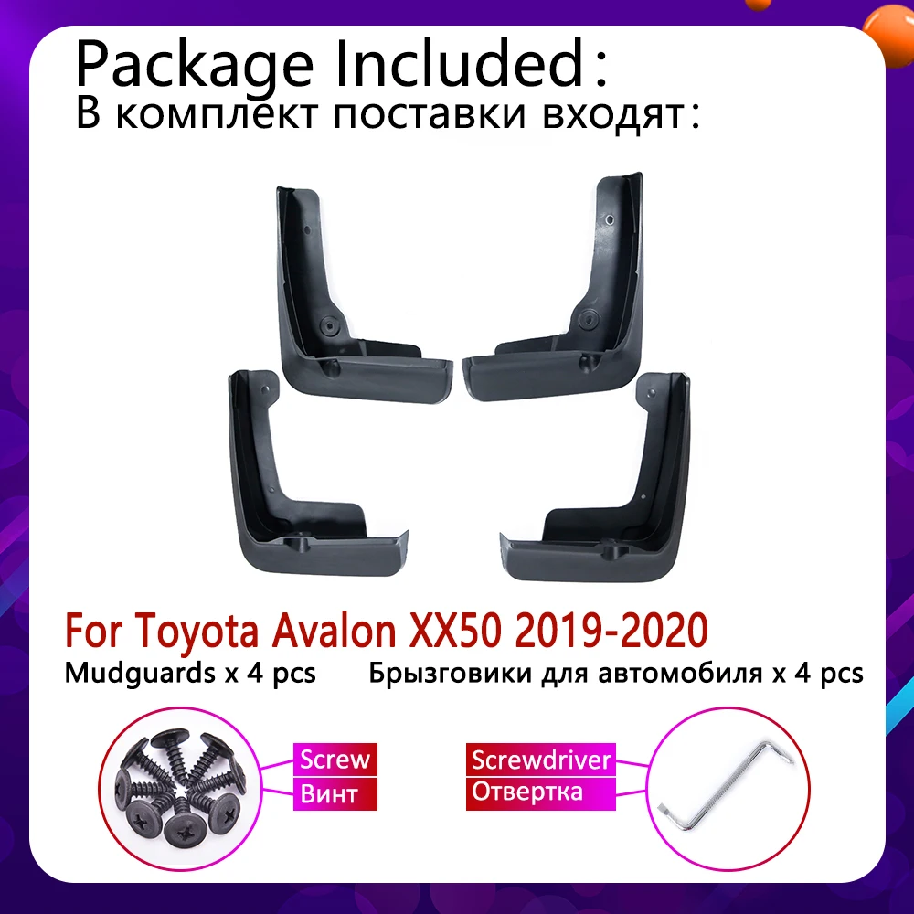 Front Rear Mudflap for Toyota Avalon XX50 2019 2020 2021 2022 Auto Fender Mudguards Mud Flaps Guard Splash Flap Car Accessories