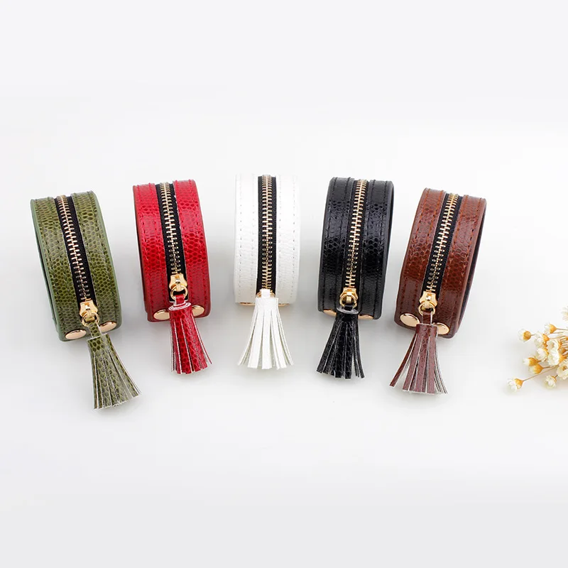 JANEYACY New fringed buttons Bracelets & bracelets Zipper Leather bracelets ladies fashion handmade ladies  bracelet jewelry