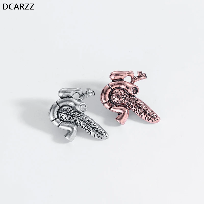 DCARZZ Pancreas Pin Badge Anatomy Doctors Gift Lapel Pin Metal An Exquisite Brooch Trendy Jewelry Women Accessories