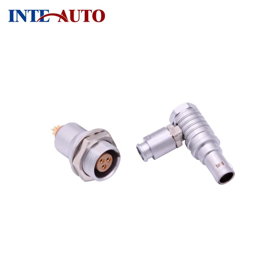 3 Pins Circular Push Pull Power Connector,Metal Elbow Plug,Electrical Panel Receptacle,FTHG.0B.303 EZEG.0B.303