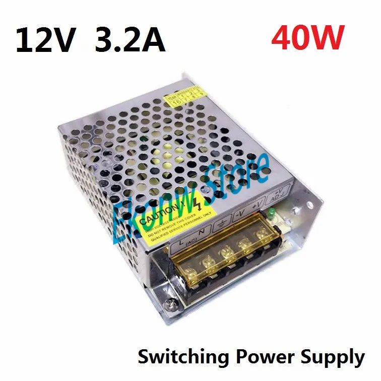 40W 12V 3A Switching Power Supply Factory Outlet SMPS Driver AC110-220V to DC12V Transformer for LED Strip Light Module Display