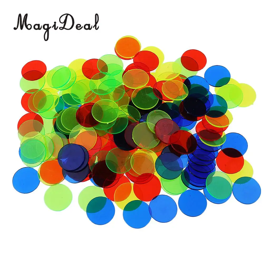 100Pcs/Lot Translucent Bingo Chip 3/4 Inch Class Math Games Toys Educational Toys for Children Kids Classroom Party Supplies