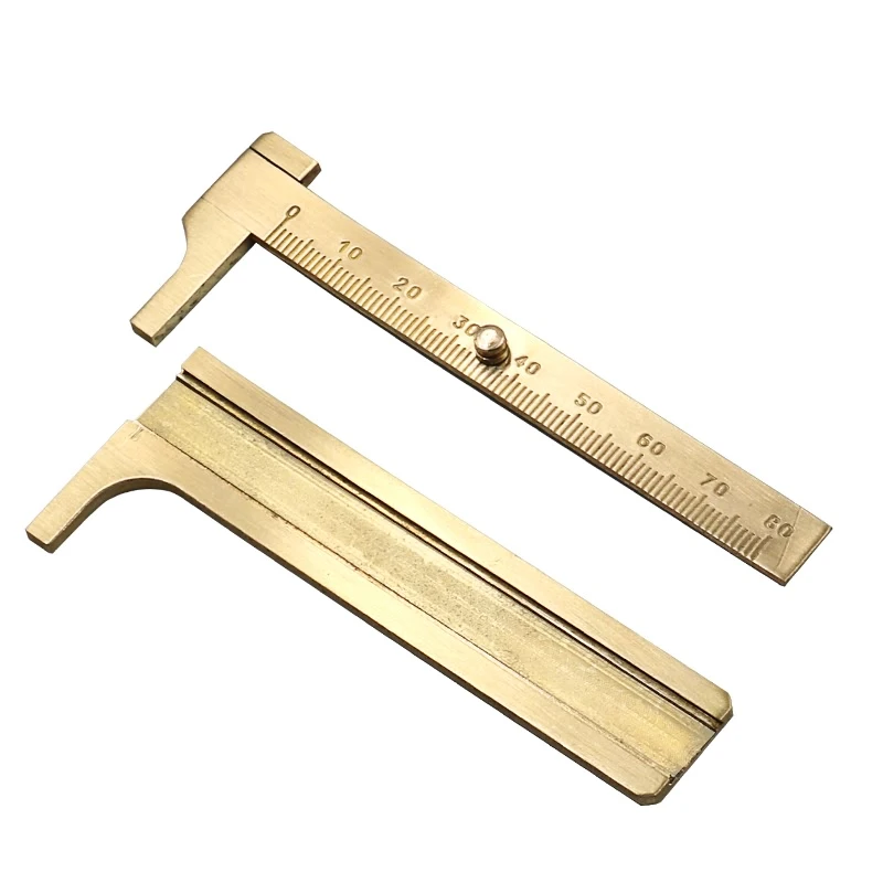 Mini Solid Brass Sliding Gauge Vernier Caliper 80mm 3.15 นิ้ววัด