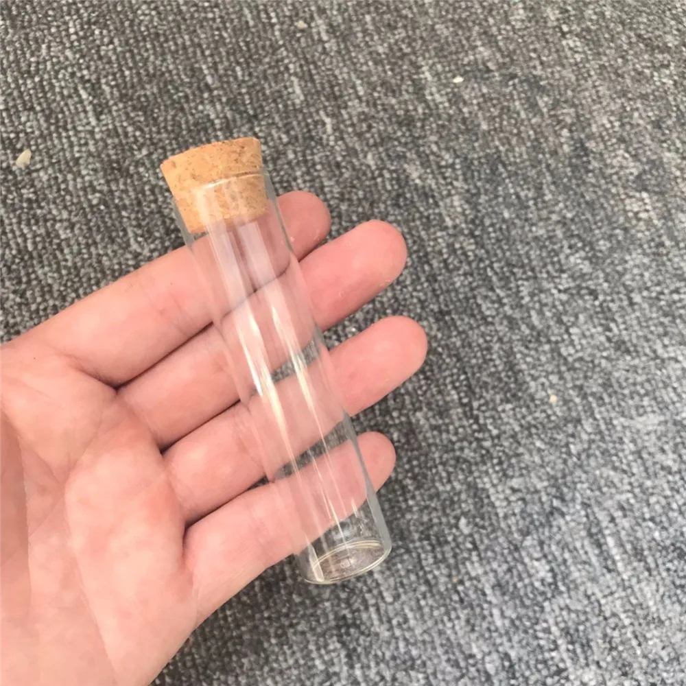 100pcs 18ml 22ml 30ml Mini Corks Bottles Clear Glass Straight Mouth Jars Empty Healthy and Eco-friendly Glass Vials Bottle