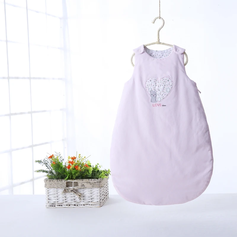 Baby newborn sleeveless baby boys & girls sleeping bags soft kids winter warm thick cotton kick quilt sleeping bag long zipper