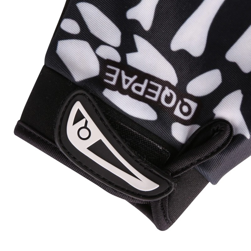 Qepae Full Finger Bicycle Gloves Skull Bone Shockproof Cycling Gloves For Man Woman Sport MTB Bicycle Gloves S-XXL