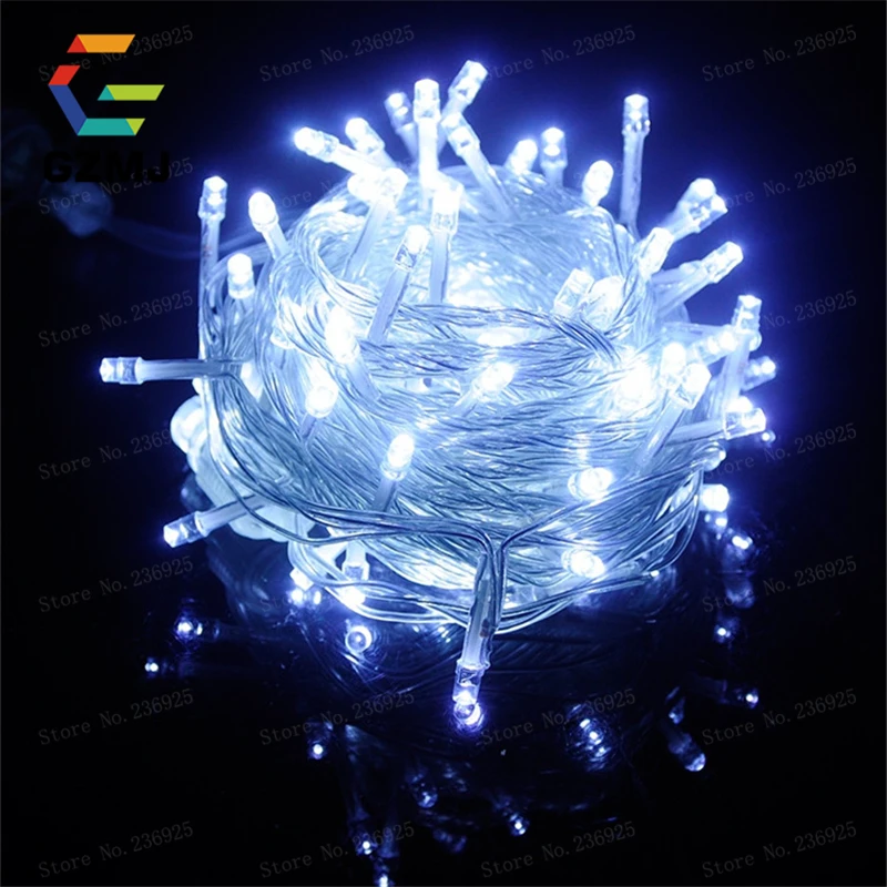 10M 100 LED Outdoor String Light for Xmas Christmas Party Wedding Fairy Light Decorative Blue/RGB/White Christmas 220V EU Plug