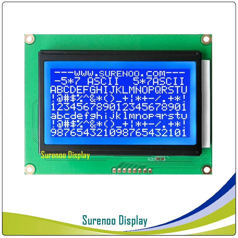 Surenoo 3.0" 93X70MM Graphic Matrix I2C IIC 12864 128*64 LCD Module Display Screen for Arduino Build-in GB2312 ASCII Font