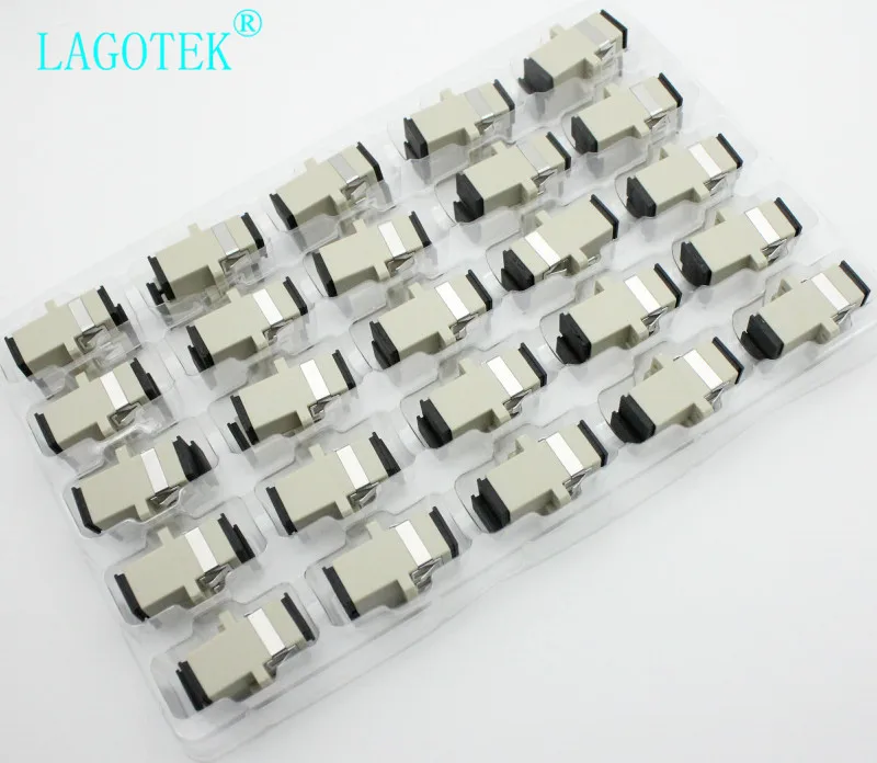 50 PCS SC UPC Simplex Multi-modus Fiber optic Adapter SC Optische faser koppler SC UPC Faser flansch SC stecker Kostenloser versand