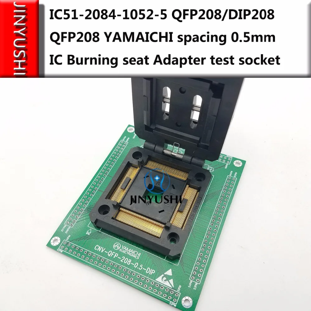 Clamshell IC51-2084-1052-5 QFP208/DIP208 QFP208 YAMAICHI spacing 0.5mm IC Burning seat Adapter Test Socket test bench