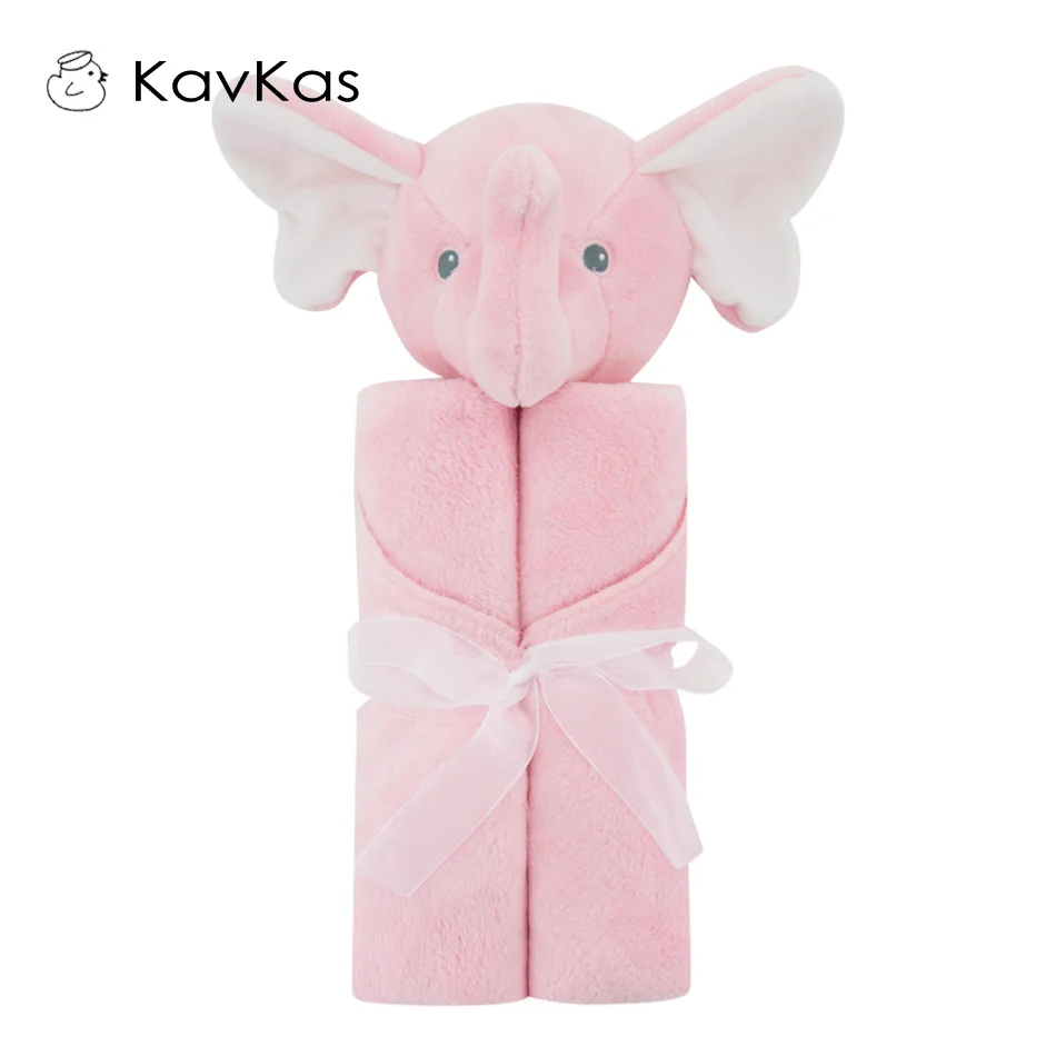 Kavkas 아기 담요 76*76cm 산호 양털 겨울 갈색 곰 신생아 유아 Swaddle 담요 Flokati