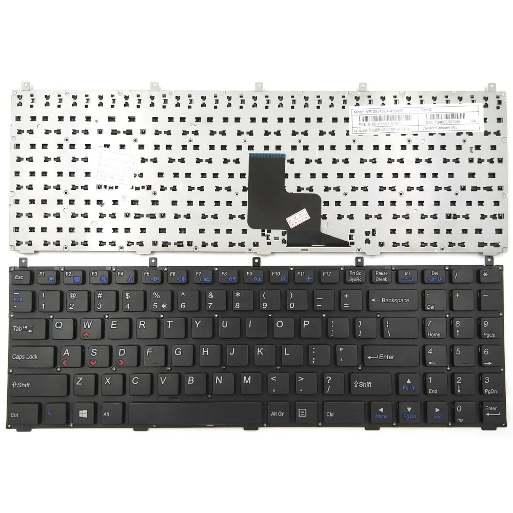 New Laptop Keyboard For Clevo P150HM P151SM1 P170HM P180HM W150ER W150ERQ W150EX W150HN W150HNM W150HR W150HRM W150HRQ Series