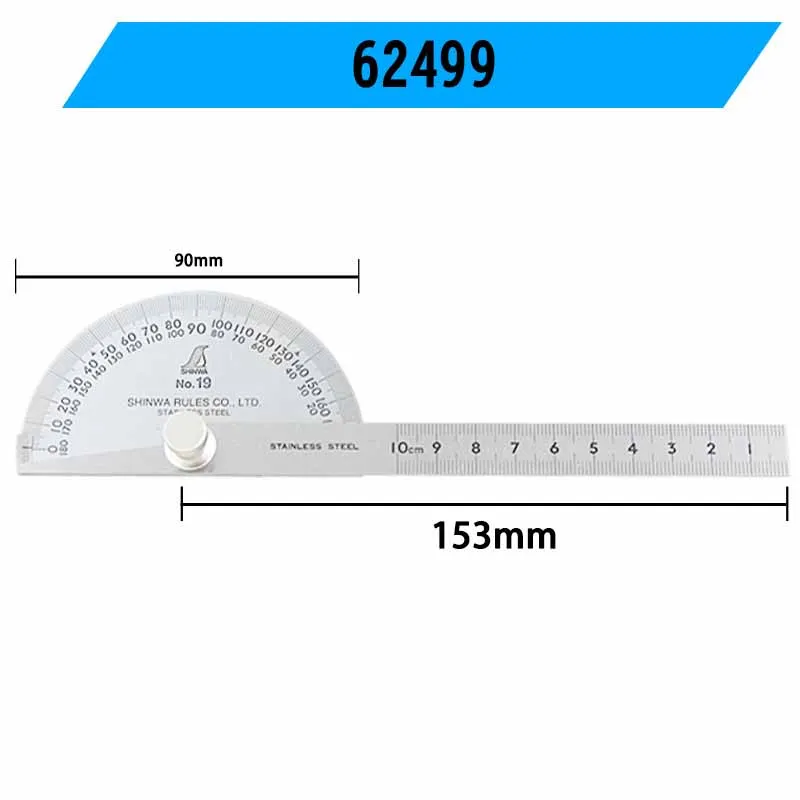 SHINWA Penguin Angle Ruler Measuring Instrument Stainless Steel Angle Gauge High Precision Woodworking tool