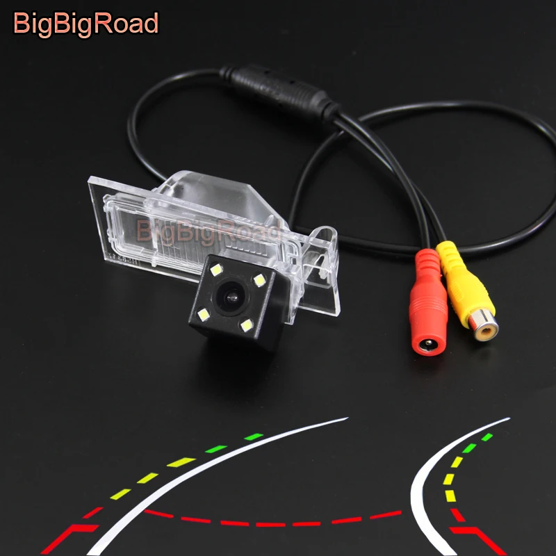 

BigBigRoad Car Intelligent Dynamic Tracks Rear View Backup CCD Camera For FIAT freemont Viaggo ottimo Night Vision Waterproof