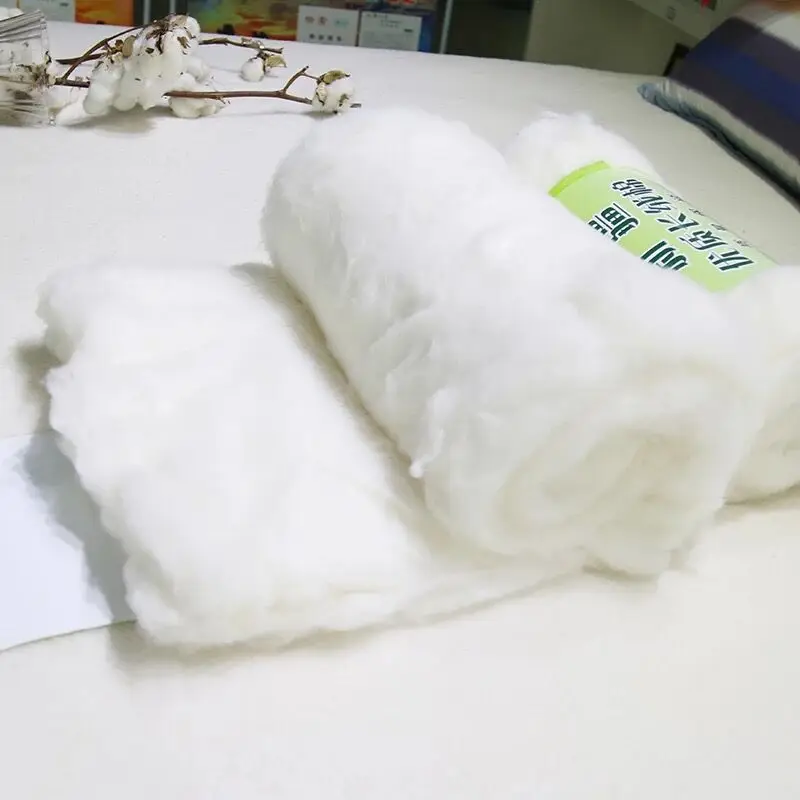 Xinjiang Cotton Quilt Comforter Filling, 100% Cotton, Recyclable, Natural, Long-Staple Cotton, 1 Roll, 1kg