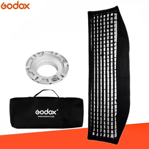Godox FW22*90 softbox 22x90cm 9"x 35" Portable Rectangular Honeycomb Grid Softbox soft box with Bowens Mount for Studio Flash