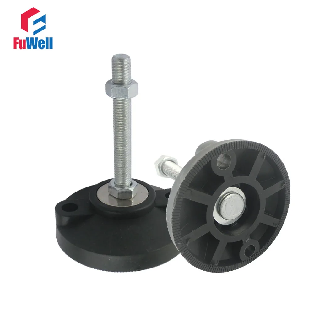 2 szt. M16 stopka do poziomowania nici 100/120/150mm długość regulowana stopa kubki wzmocniony nylon podstawa 100mm średnica przegubowe stopy