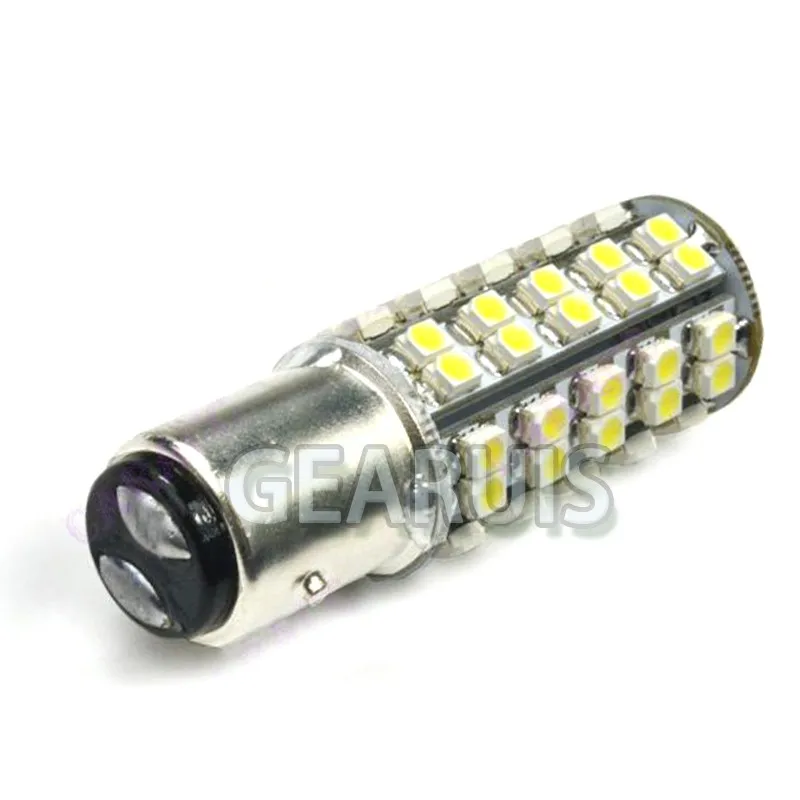 Free shipping 4pcs/lot 1157 BAY15D 68 SMD 1210 3528 LED 68SMD White Yellow Red DC 12V Car Bulb Stop Tail Brake Light Rear Lamp