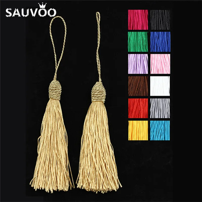 10 pçs/lote 13 cores 15cm de seda longa borla franja pingentes nó chinês borlas para diy jóias colar fazendo materiais f4000