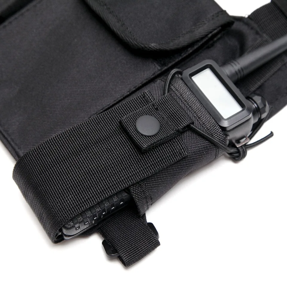 Nylon Two Way Radio Pouch Chest Front Pack Pocket Walkie Talkie