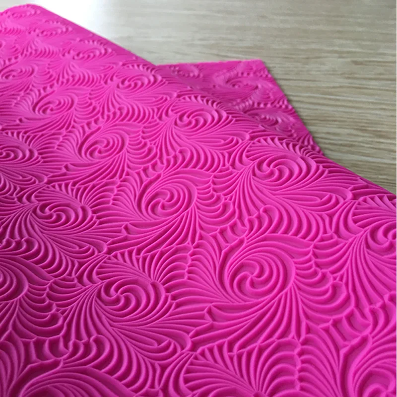 New Fondant Mould Spiral Pattern Lace Mat Impression Mats Silicone Lace Mat Cake Lace Mold Silicone Sugar Mat Decorative H857