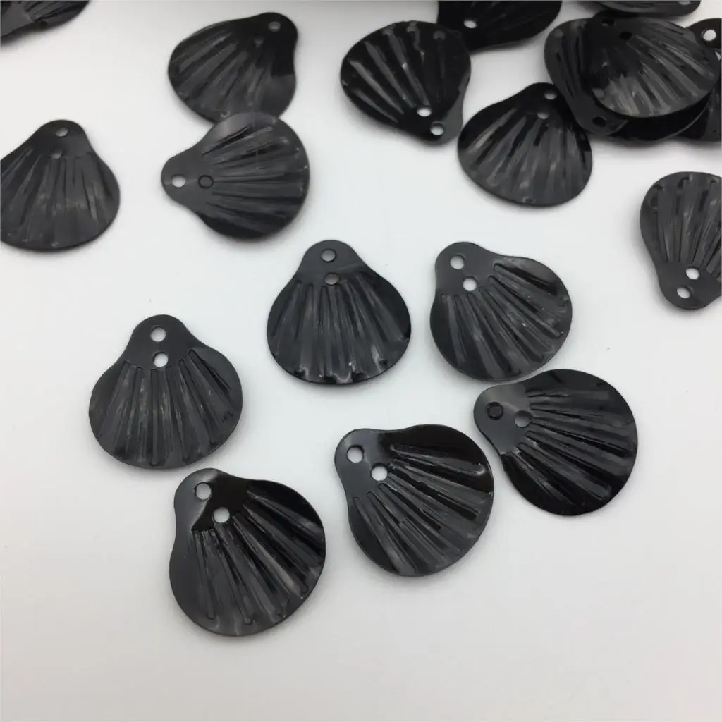 50g 18mm Shell Sequins Loose PVC Paillettes for Crafts Children Sewing DIY Dress Clothing Accessories Black Confetti Spangles