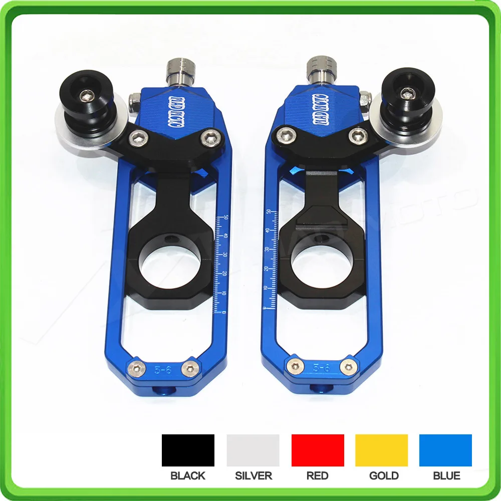 

Motorcycle Chain Tensioner Adjuster with paddock bobbins kit for Yamaha R1 YZF-R1 2004 2005 Blue&Black