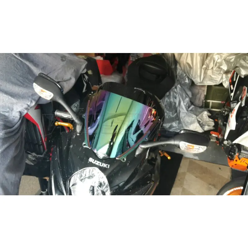 Motorcycle Double Bubble Windshield Windscreen Screen For 2007 2008 Suzuki GSX-R1000 GSXR1000 GSXR GSX-R 1000 K7 K8 Black