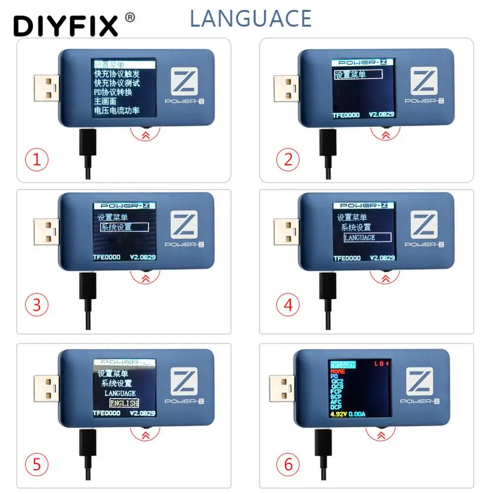 Power-Z FL001 Super Tester Type-c PD QC 3.0 2.0 Voltage Current Ripple Dual Type-C Volt Meter Power Bank Detector PD Converter