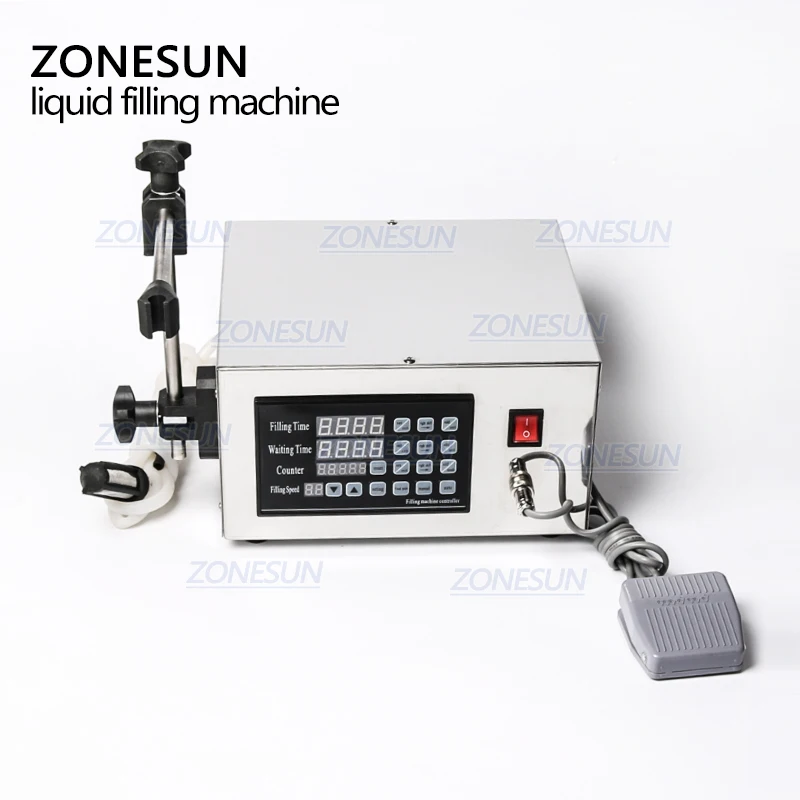 ZONESUN 5ml ไม่จำกัดไฟฟ้าน้ำนมปั๊ม Micro-คอมพิวเตอร์ขนาดเล็กขวดกึ่งอัตโนมัติ Liquid Filling Machine