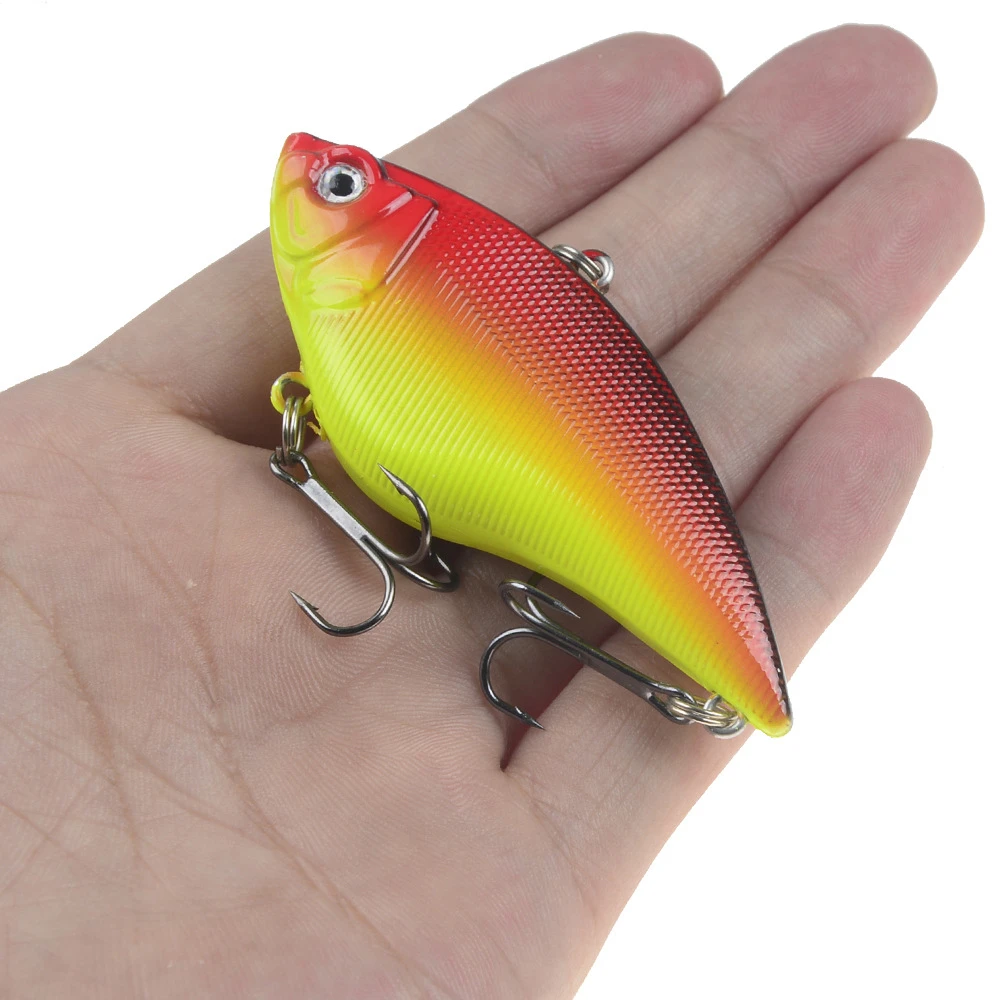 1pcs Sinking VIB Fishing Lure 16g 7cm Vibration Vibe Rattle Hooks Baits Crankbaits Wobbler Fishing Jig Wing Tackle