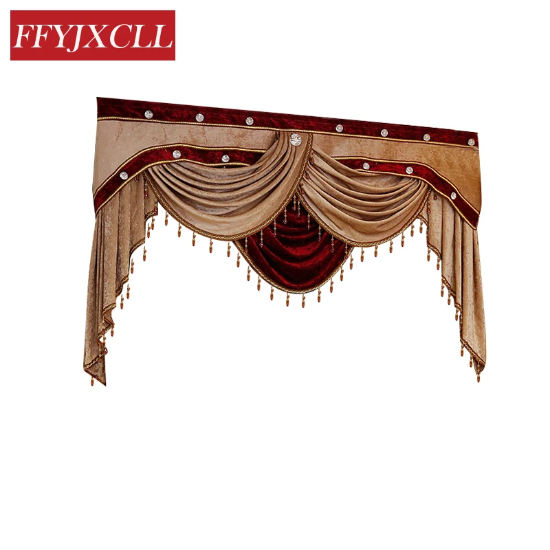 

Custom Made 1 Piece Pelmet Valance Europe Luxury Valance Curtains for Living Room Window Curtains for Bedroom Curtains