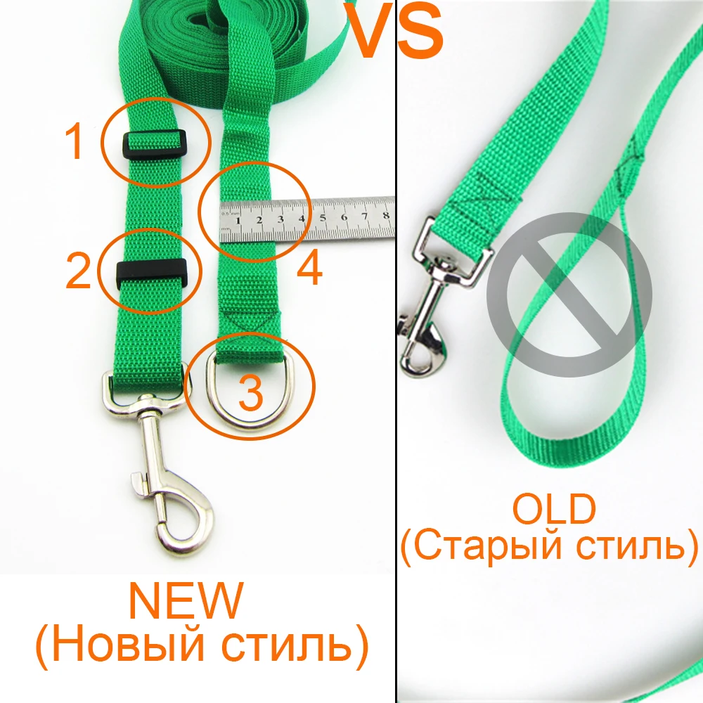 Hateli Pet Dog Lead 2.5cm Width Adjustable Length Nylon Dog Leash Cat Goods for Pets Long Distance Tracking Leashes Cats Rope