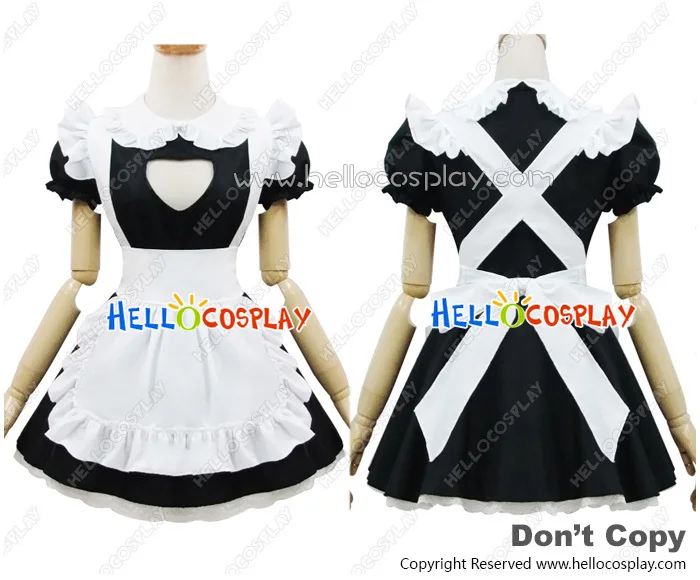 

Angel Feather Cute Cat Maid Dress Black White Cosplay Outfit H008