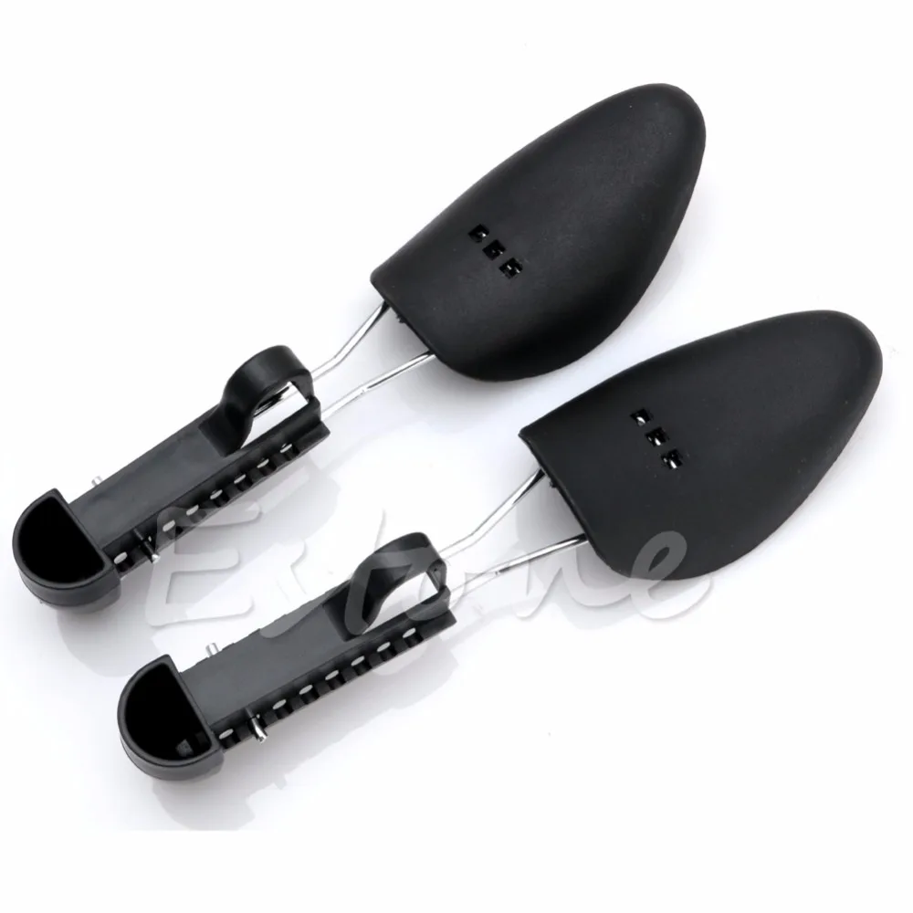 Brand New High Quality 1 Pair Plastic Shoe Tree Shaper Shapes Stretcher Adjustable for Women Men Unisex New Fashion Black